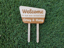 Personalized National Forest Sign Wedding Cake Topper