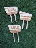 Personalized National Forest Sign Wedding Cake Topper