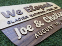 "We Eloped" National Forest Wood Sign