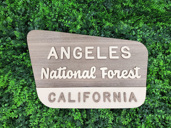 California Angeles National Forest Sign