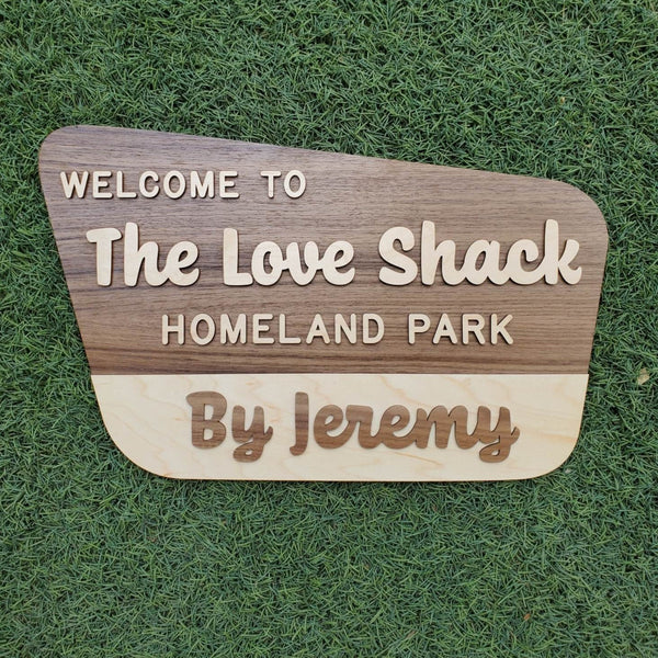 National Forest Wood Sign - Maple/Walnut v2