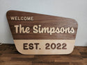 National Forest Wood Sign - Maple/Walnut v2