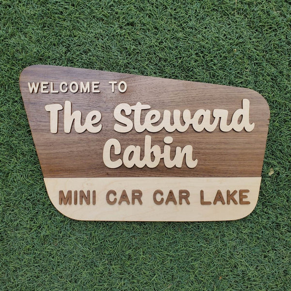 National Forest Wood Sign - Maple/Walnut v2
