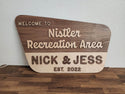 National Forest Wood Sign - Maple/Walnut v2