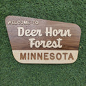 National Forest Wood Sign - Maple/Walnut v2
