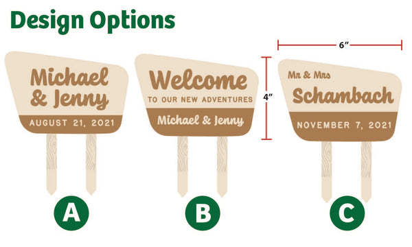 Personalized National Forest Sign Wedding Cake Topper