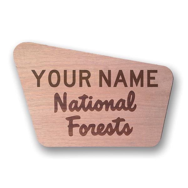 National Forest Wood Sign - Mahogany