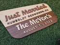 "Just Married" National Forest Wood Sign