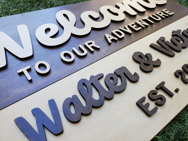 Large National Forest Wood Sign