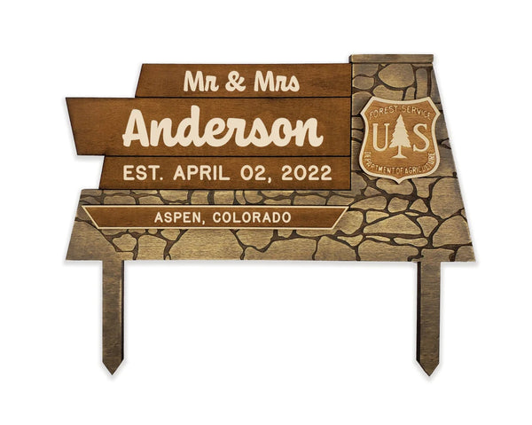 National Forest Park Sign Cake Topper v1