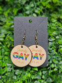 "Sounds Gay I'm In" Wood Earrings