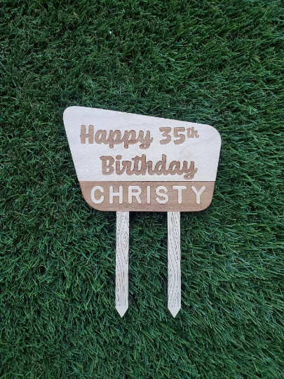 Personalized National Forest Sign Birthday Cake Topper