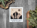 Adventure Couple Silhouette Wood in Polaroid Frame