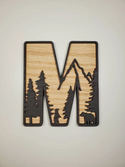 Large Wilderness Silhouette Wood Letter Wall Décor