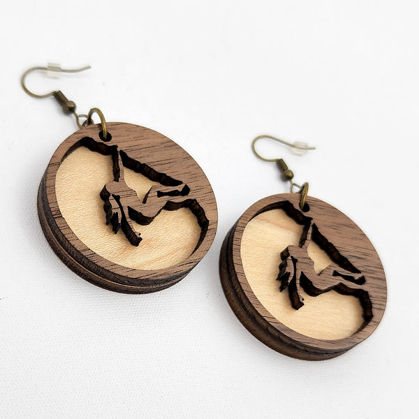 Rock Climber - Round Bouldering Earrings