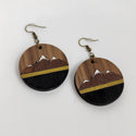 Round Wood Mountain Earrings