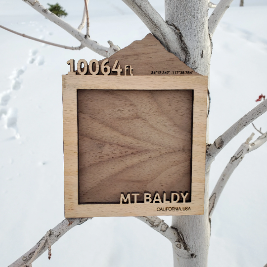 Mt. Baldy Summit Wood Picture Frame, California