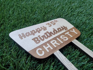 Personalized National Forest Sign Birthday Cake Topper