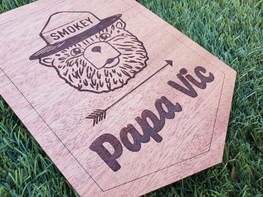 Smokey the Bear Wood Banner - Custom