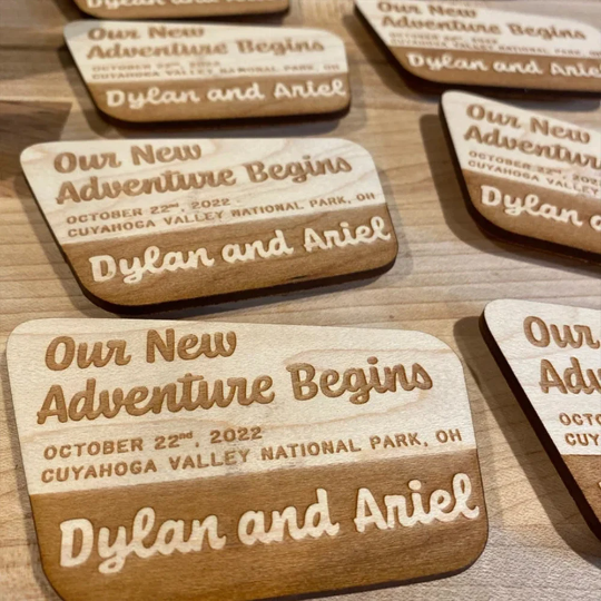 National Forest Sign Save the Dates  Party Favors (Qty 10) - Personalized