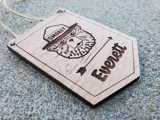 Smokey the Bear Wood Banner - Custom