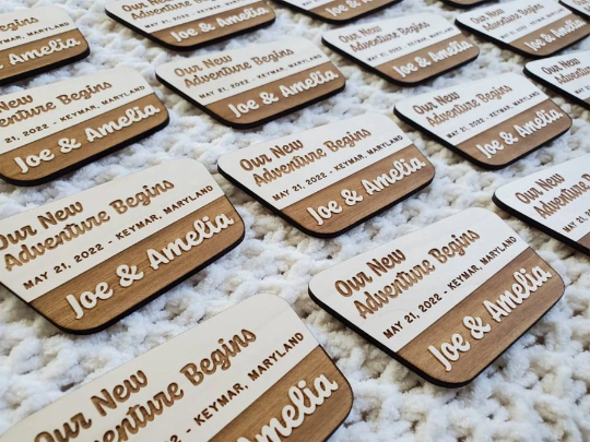 National Forest Sign Save the Dates  Party Favors (Qty 10) - Personalized