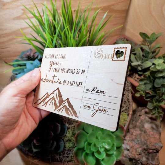 Wilderness Outdoors Wood Post Card