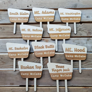 National Forest Wedding Party Table Signs (Qty 10)