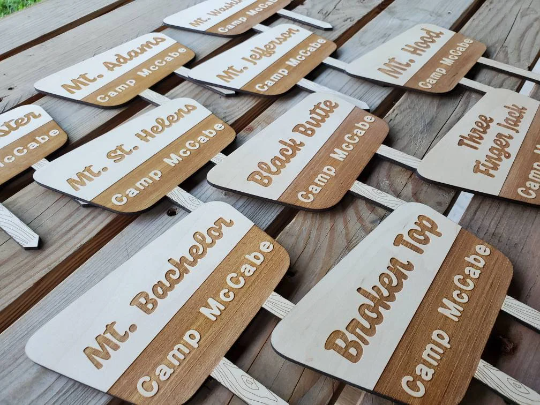 National Forest Wedding Party Table Signs (Qty 10)