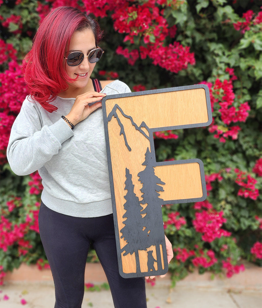 Large Initial Wall Decor