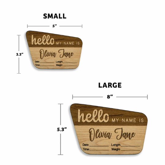 National Forest Baby Announcement Keepsake - Engraved Stats