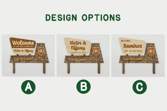 National Forest Park Sign Cake Topper v2