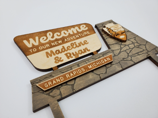 National Forest Park Sign Cake Topper v2