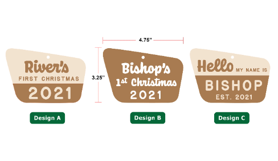 National Forest Sign Tree Ornament - Baby's first Christmas