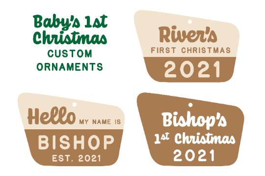 National Forest Sign Tree Ornament - Baby's first Christmas
