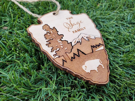National Park Service Wood Tree Ornament